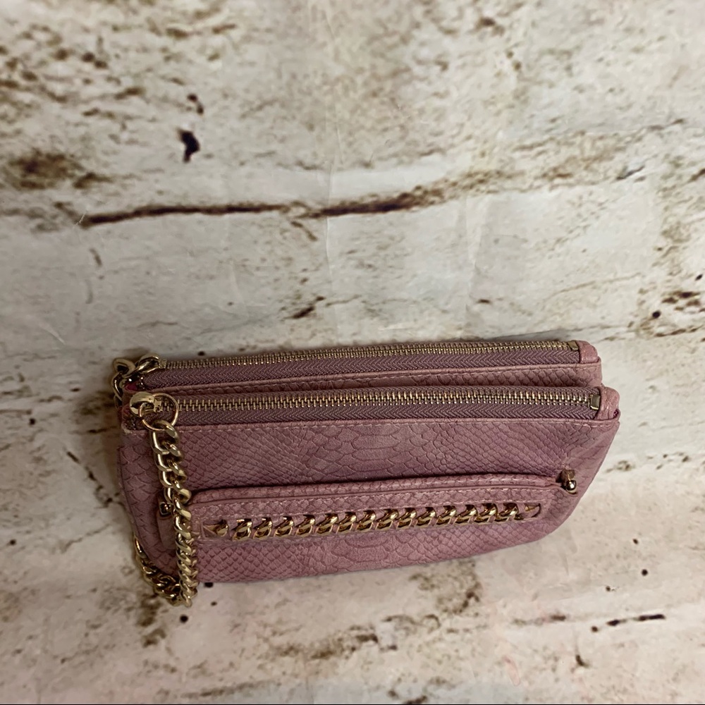 Bebe Lilac Python Clutch Wristlet - image 4